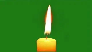 Candle flame  HD green screen video footage