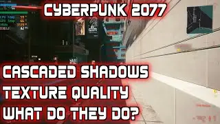 Cyberpunk 2077 v1.05 Cascaded Shadows, Texture Quality settings, what do they actually do? (GTX 970)