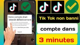 Comment réparer votre compte TikTok a été définitivement banni | Récupérez votre compte banni TikTok