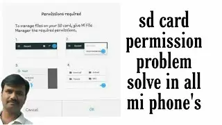 Mi or redmi phone sd card permission problem solve english