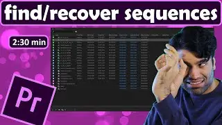 How to find sequences in Premiere Pro