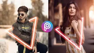 PicsArt Glowing Triangle Editing Trick|| Neon Triangle editing || urban editz