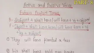 Future Perfect Tense Passive voice | future active and passive voice/ active and passive voice rules