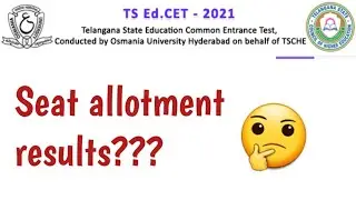 TS EDCET 2021|| Edcet seat allotment results???🤔.