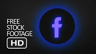 Free Stock Footage - Glowing Logo Facebook