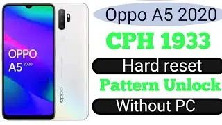 Oppo A5 2020 Hard Reset| Pattern Unlock| Without PC| 