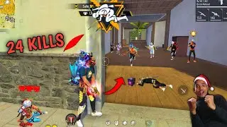 24 kills AK47+MP40 💪 99%Headshot Rate⚡|| DUO Vs Squad Full Gameplay | intel i5  Freefire