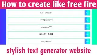 How to create stylish text name generator website | free fire name ganerator script free