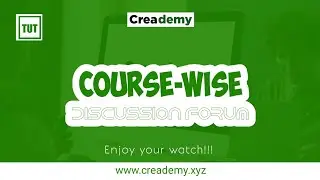 Locate your course-wise discussion forum and get along with other creative minds.