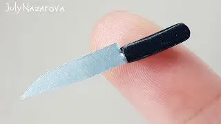 DIY Самый Миниатюрный Кухонный Нож Своими Руками Tiny Polymer Clay knife