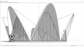 3d modeling Los Manantiales by Félix Candela using Sketchup