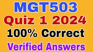 MGT503 Quiz 1 Spring 2024 || Mgt503 quiz 1 2024