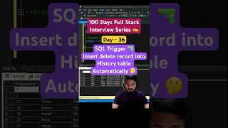 #day36 - SQL Trigger | Insert deleted records into History Table #coding #sql #sqlserver