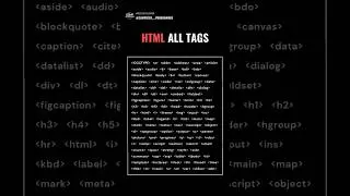 All HTML Tags in One Video 🤩🤩🤩 #webdeveloper