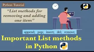 List methods in Python  (For adding & removing one item)