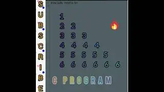 Pattern 3 || Number pattern in C programming language 
