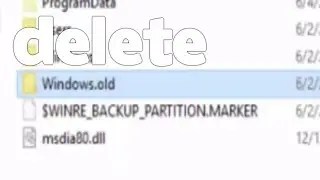 how to delete windows old folder in windows 10