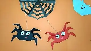 ОРИГАМИ ПАУК ИЗ БУМАГИ НА ХЭЛЛОУИН / DIY HALLOWEEN / ORIGAMI SPIDER