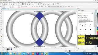 TRIM, INTERSECT COMBINE COMMAND WITH ODI LOGO CORELDRAW IN HINDI