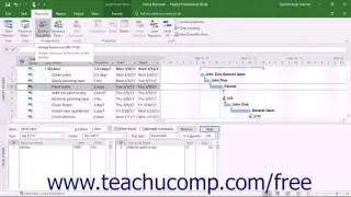 Project 2016 Tutorial Assigning Material Resources to Tasks Microsoft