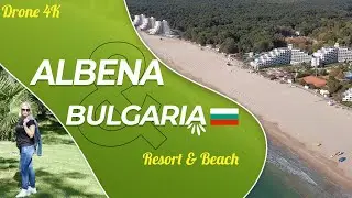 Albena Bulgaria. Beach. Resort. Virtual Walking Tour (by drone 4K) 2020