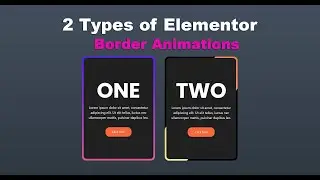 2 Types of Elementor Animated Borders on HOVER | Elementor Flexbox Container | Tips And Tricks