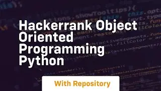 hackerrank object oriented programming python