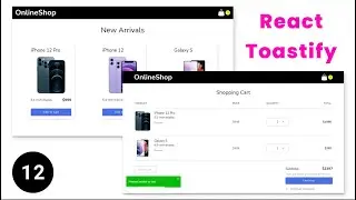 Complete Shopping Cart 🛒 - 12 React Toastify & localStorage | React and Redux Toolkit Course 🔥