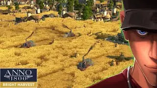 Anno 1800 Bright Harvest Grain Farm Tractors - The Biggest production ever? | Let's play Anno 1800