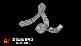 How To Create 3D Swirl Effect | Blend Tool | Adobe Illustrator | Design with Muskan