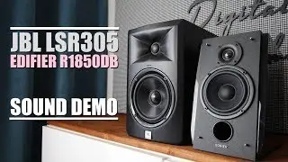 Edifier R1850DB vs JBL LSR305  ||  Sound Demo w/ Bass Test