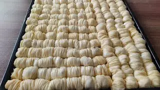 ❗HAMURUNU AKŞAMDAN YOĞUR SABAH BİR SAATTE HAZIRLA 💯 ÇITIR ÇITIR EL AÇMASI CEVİZLİ BURMA BAKLAVA