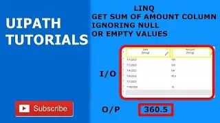 How to calculate sum of DataTable Columns Ignoring Empty Or Null Value using LINQ in UiPath