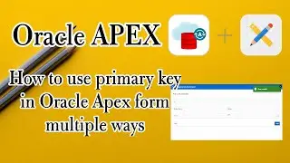 How to use primary key in Oracle Apex form multiple ways