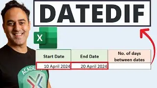 Get the Number of Days Between Dates in Microsoft Excel