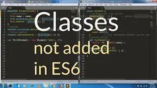 Classes in ES6 - Methods, construtor, getter, setter, Static methods ---Classes not added in ES6