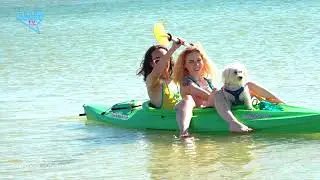 Sling Shot  Bikini Models Cherry B and PaisleyRoseLuvin Kayaking Adventure