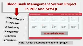 Blood Bank Management System Project in PHP and MySQL With Source code || PHP Projects