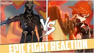 EPIC MAUVIKA VS CAPITANO FIGHT SCENE🤩[HINDI] | Reaction Stream Highlights | Genshin Impact