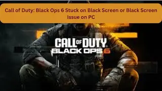 How to Fix Call of Duty Black Ops 6 Stucked on Black Screen or Black Screen Error on PC