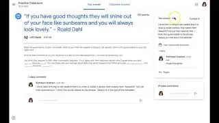 Google Classroom Student View: Respond to a Question
