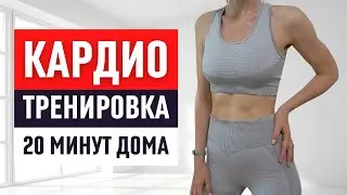 Интенсивная кардио HIIT тренировка дома с разминкой и растяжкой / 20 минут