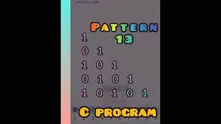 Pattern 13 || Binary Number Triangular Pattern 