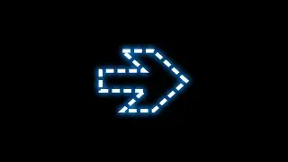 Neon Light Arrow Symbol | Black Screen | Sky Fx