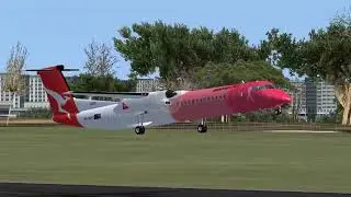 Landing the Bombardier Dash 8-Q400 at Burnie Airport Tasmania in FSX