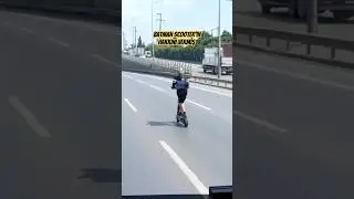 Onvo Elektrikli Scooterla E5'te Orta Şeritten Giden Batman #onvo #electricscooter