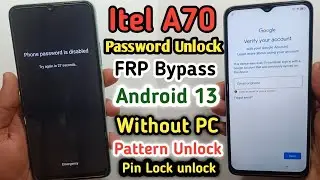 Itel A70 Pattern Lock Unlock Kaise Kare | itel a70 frp bypass | Itel A70 A665L FRP Google Account