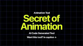 Secret Animation Tool | DesignByBilalKhan | AnimationTool | AI Tool | AI Generated Animation Tool