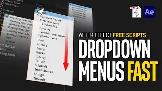 After Effects Very useful Free Scripts Dropdown Menus Fast