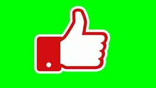 Zoom In Like Button Red color #copyrightfree #greenscreen #chromakey #facebook #youtube